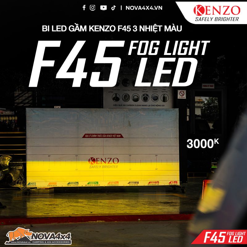 Bi Led gầm Kenzo F45 3 nhiệt màu 3000k