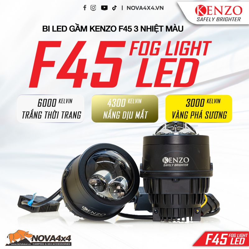 Bi Led gầm Kenzo F45 3 nhiệt màu 4