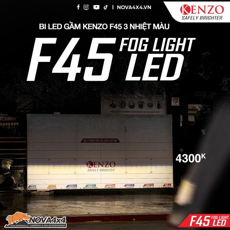 Bi Led gầm Kenzo F45 3 nhiệt màu 4300k