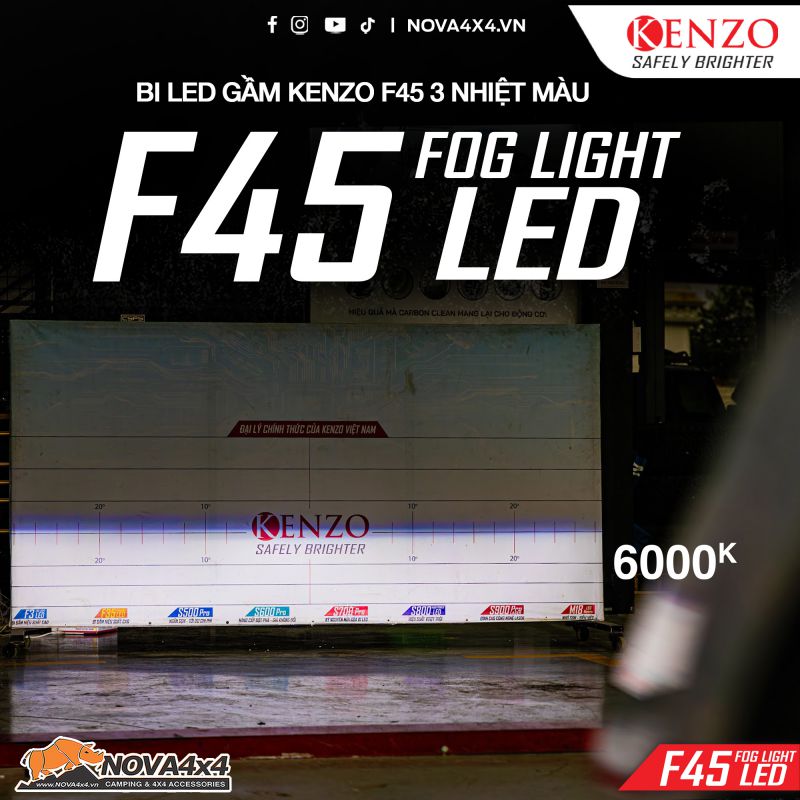 Bi Led gầm Kenzo F45 | 3 nhiệt màu 6000k