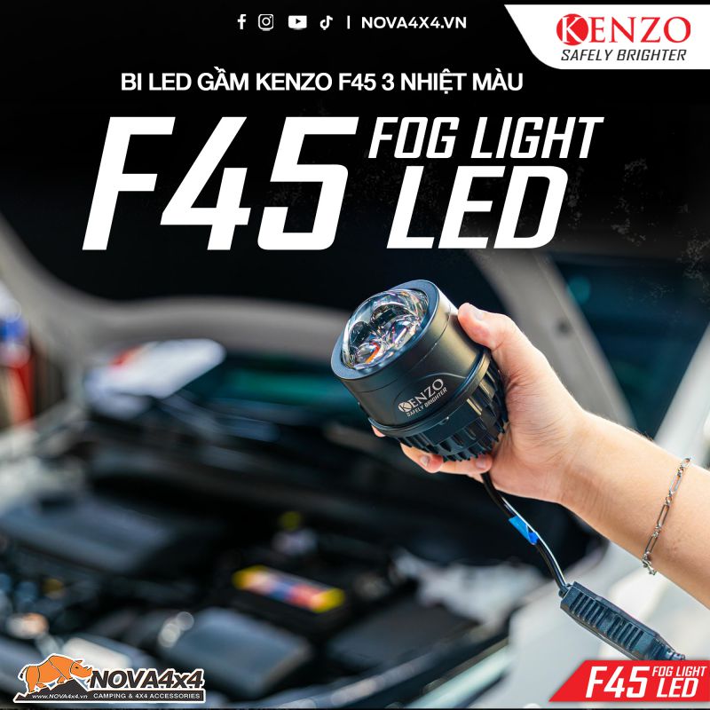 Bi Led gầm Kenzo F45 3 nhiệt màu 3