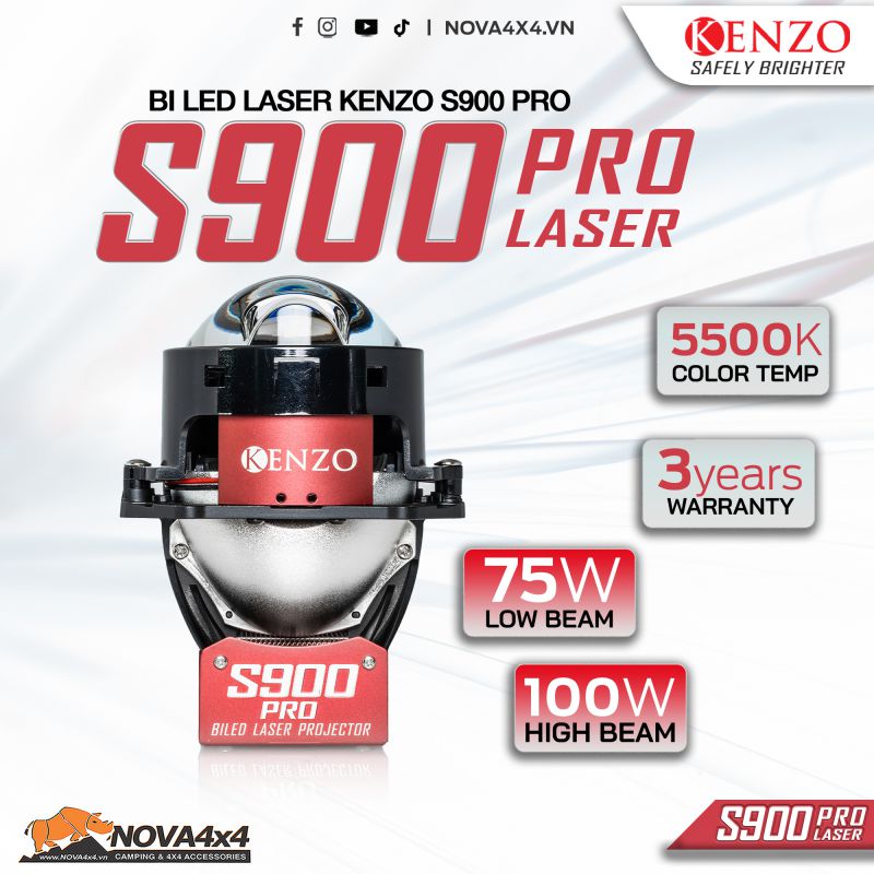 Bi Led Laser hiệu suất cao Kenzo S900 Pro 1
