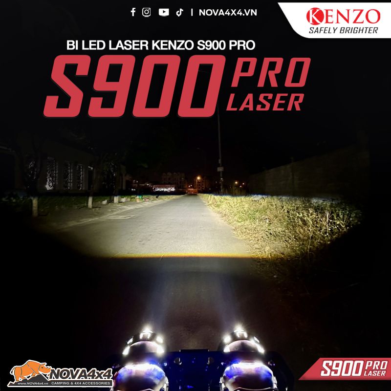 Bi Led Laser hiệu suất cao Kenzo S900 Pro 8