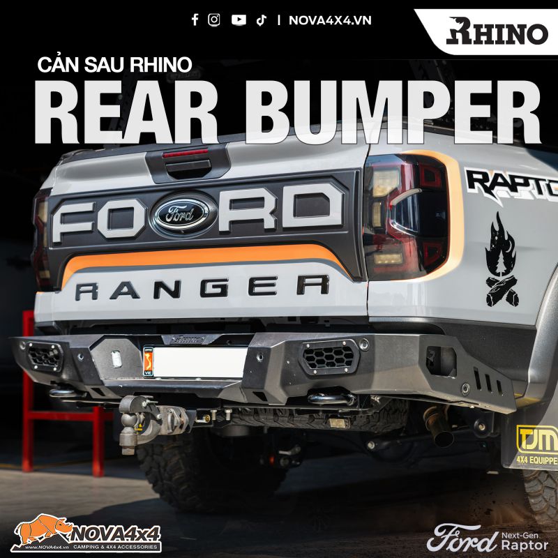 Cản sau Rhino Rear Bumper cho Ford Ranger Raptor Next-gen 2023-ON 2