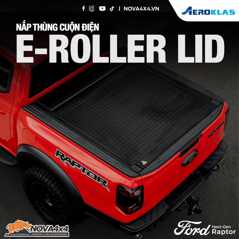 Nắp thùng cuộn điện Aeroklas E Roller LID cho Ford Ranger & Raptor 2023 3