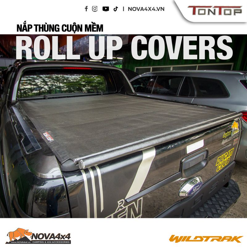 Nắp thùng bạt cuộn mềm Tontop cho Ford Ranger Wildtrak 3
