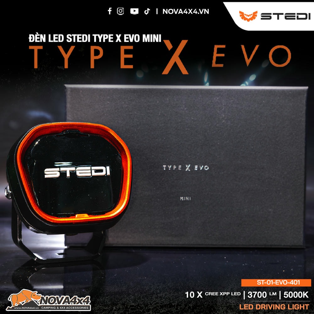 Đèn LED Driving Light STEDI TYPE-X™ EVO MINI 4″ FLOOD 1
