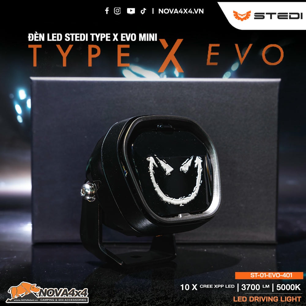 Đèn LED Driving Light STEDI TYPE-X™ EVO MINI 4″ FLOOD 6
