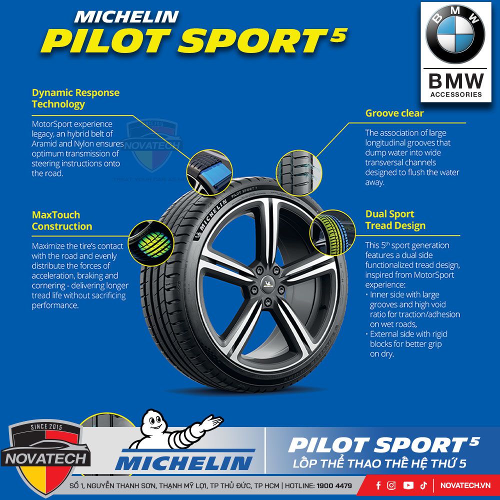 Lốp Michelin Pilot Sport 5 – Hiệu Suất Thể Thao, Bền Bỉ Vượt Trội