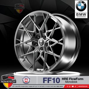 Mâm HRE FF10 FlowForm cho BMW G20 – Thiết kế 10 chấu kép, màu Liquid Silver