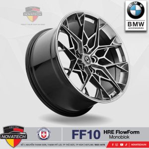 Mâm HRE FF10 FlowForm cho BMW G20 – Thiết kế 10 chấu kép, màu Liquid Silver