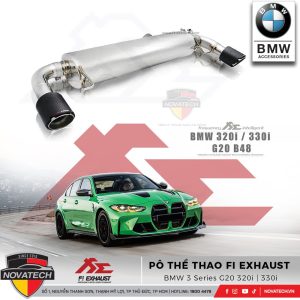 Pô Fi Exhaust cho BMW 3 Series G20 320i (B48) – Van điều khiển âm thanh, Inox T304