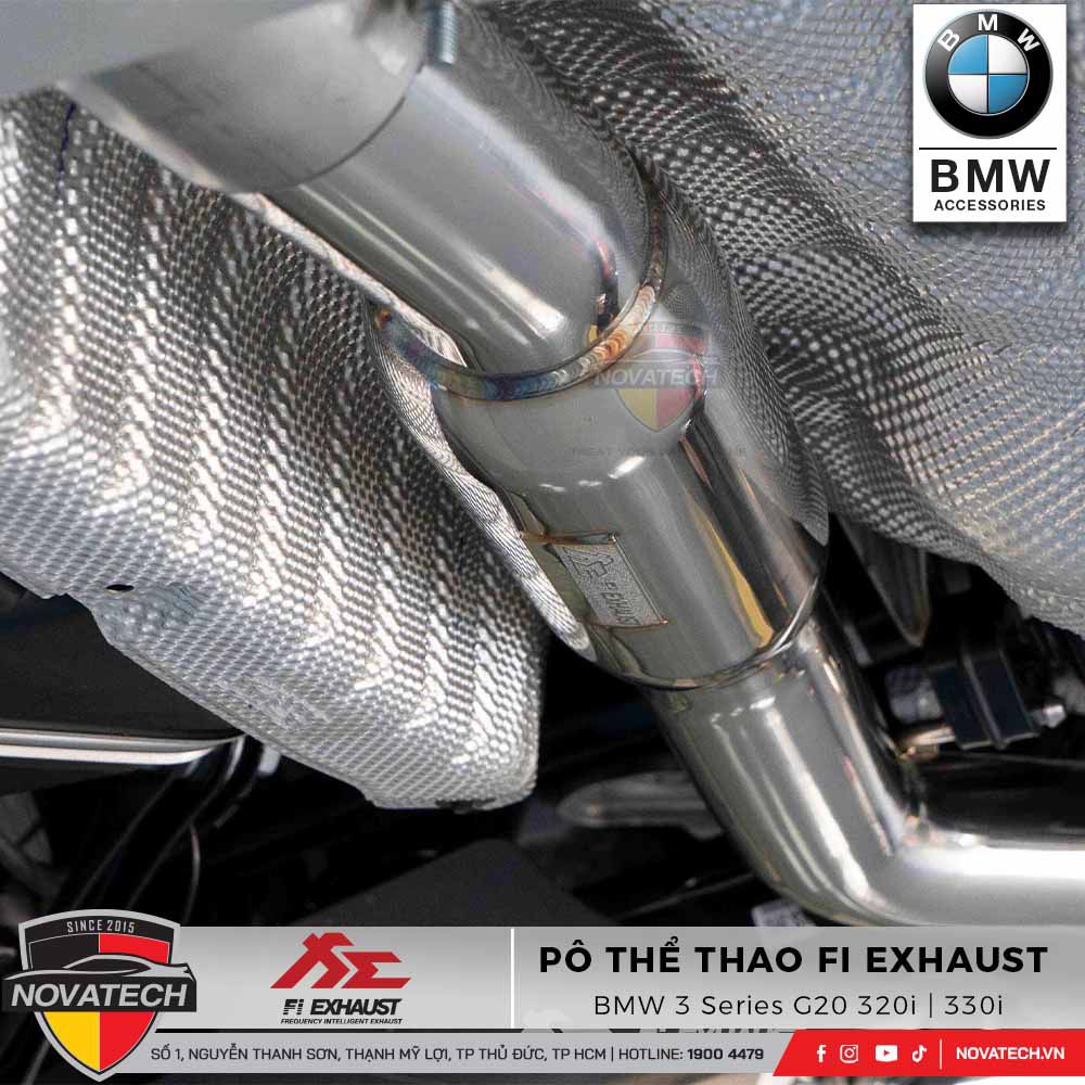 Pô Fi Exhaust cho BMW 3 Series G20 320i (B48) – Van điều khiển âm thanh, Inox T304