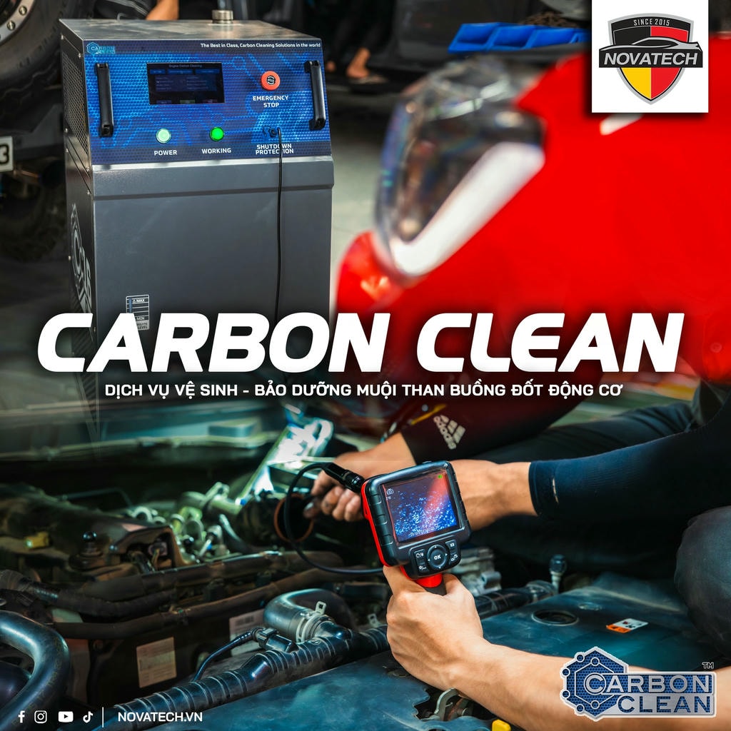 Vệ sinh buồng đốt với máy Carbon Clean CC-16 Pro