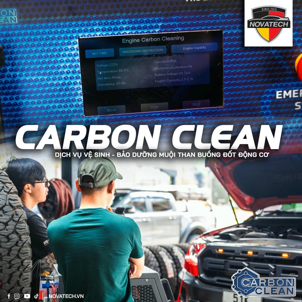 Vệ sinh buồng đốt với máy Carbon Clean CC-16 Pro