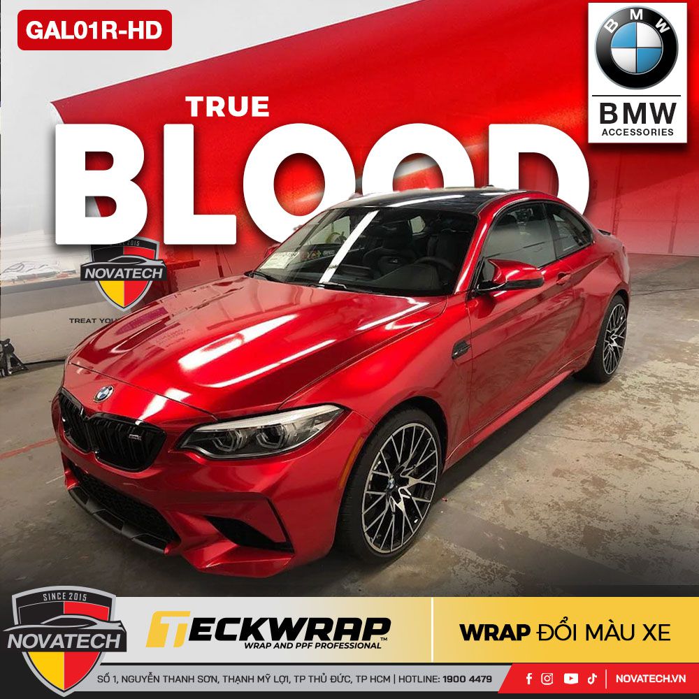 Dán đổi màu TeckWrap True Blood – Sắc đỏ huyền bí, đậm chất thể thao