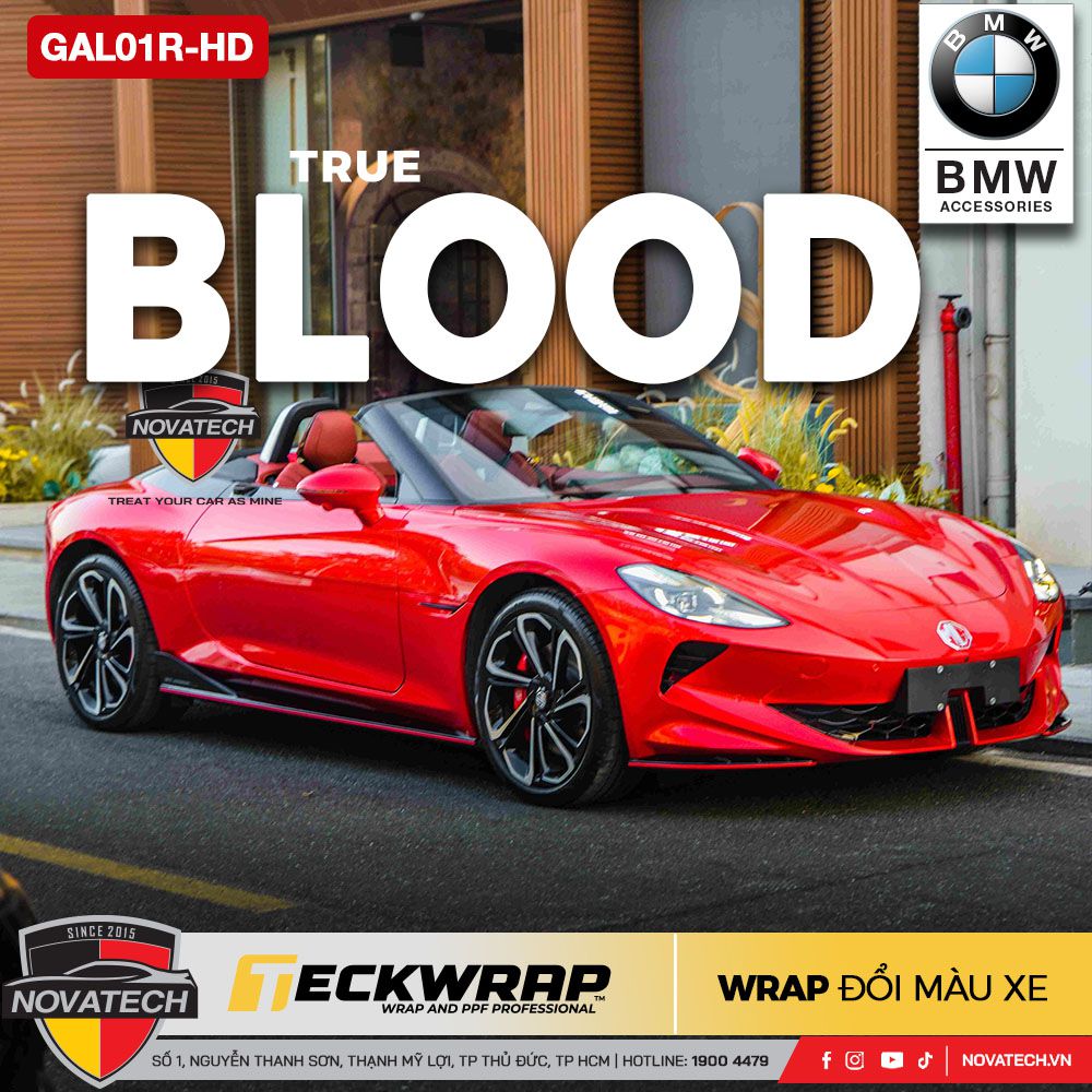 Dán đổi màu TeckWrap True Blood – Sắc đỏ huyền bí, đậm chất thể thao Dán đổi màu TeckWrap True Blood – Sắc đỏ huyền bí, đậm chất thể thao