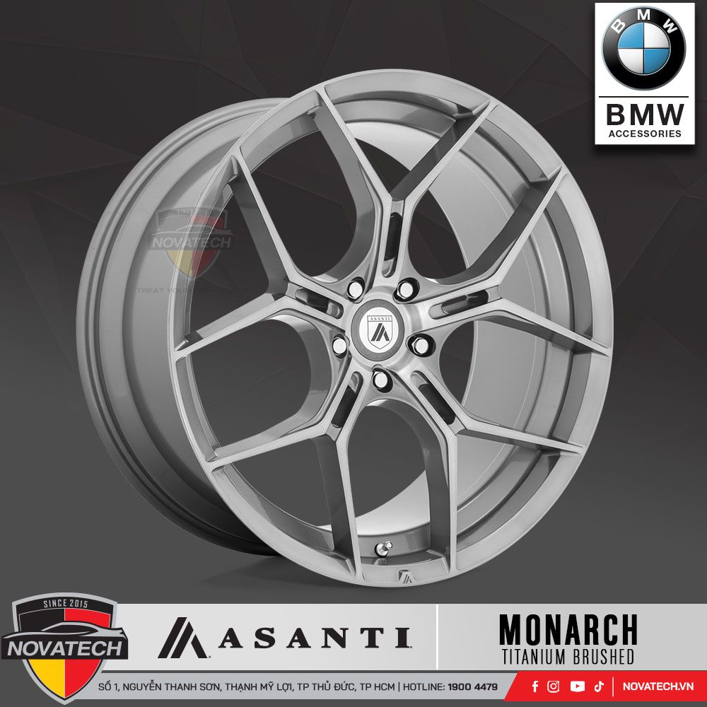 Mâm Asanti Black Label ABL-37 Monarch – Titanium Brushed