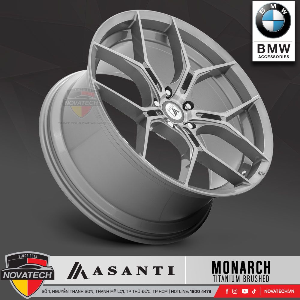 Mâm Asanti Black Label ABL-37 Monarch – Titanium Brushed