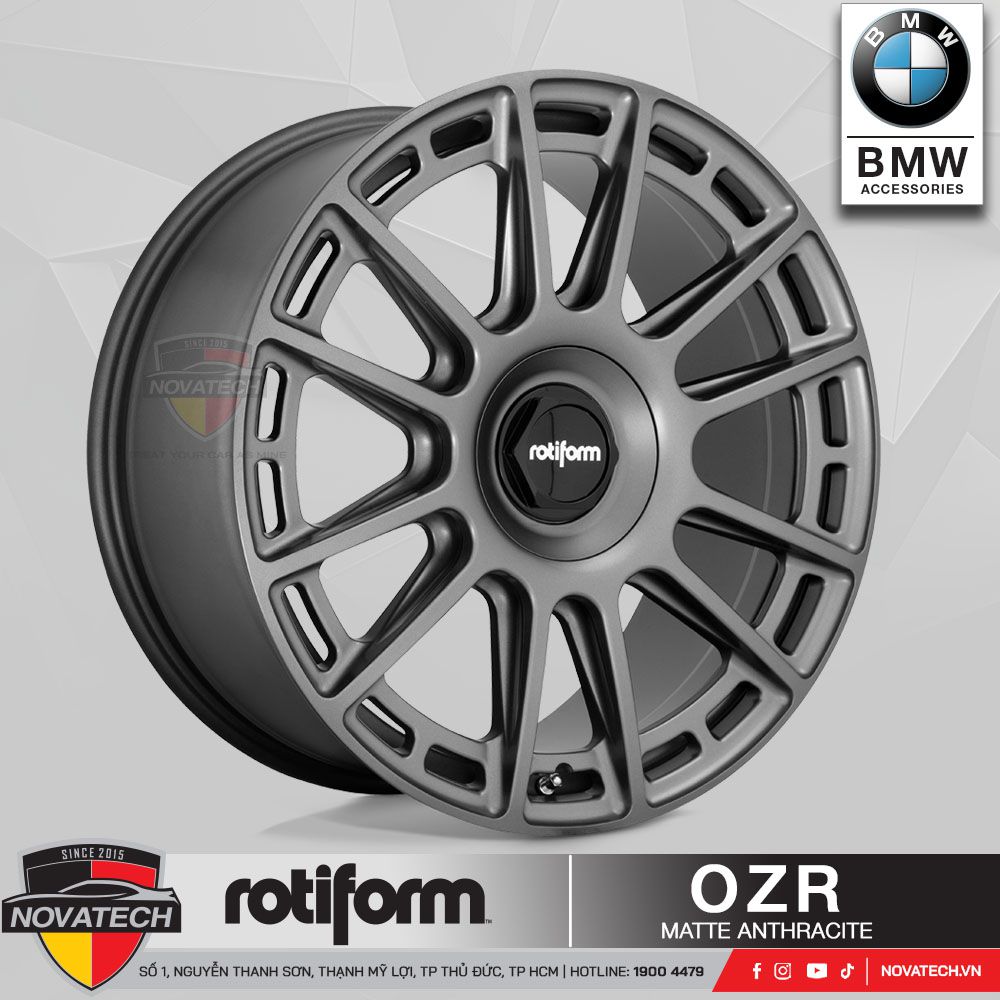 Mâm Rotiform R158 OZR – Matte Anthracite Thiết kế thể thao – Đẳng cấp vượt trội