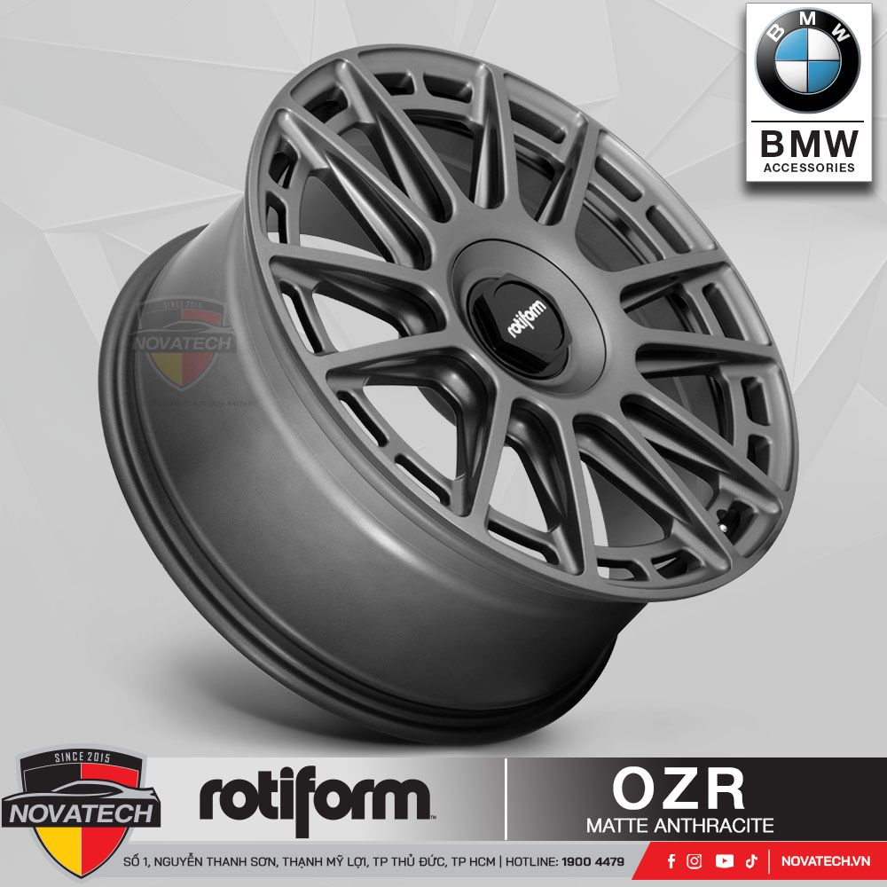 Mâm Rotiform R158 OZR – Matte Anthracite Thiết kế thể thao – Đẳng cấp vượt trội