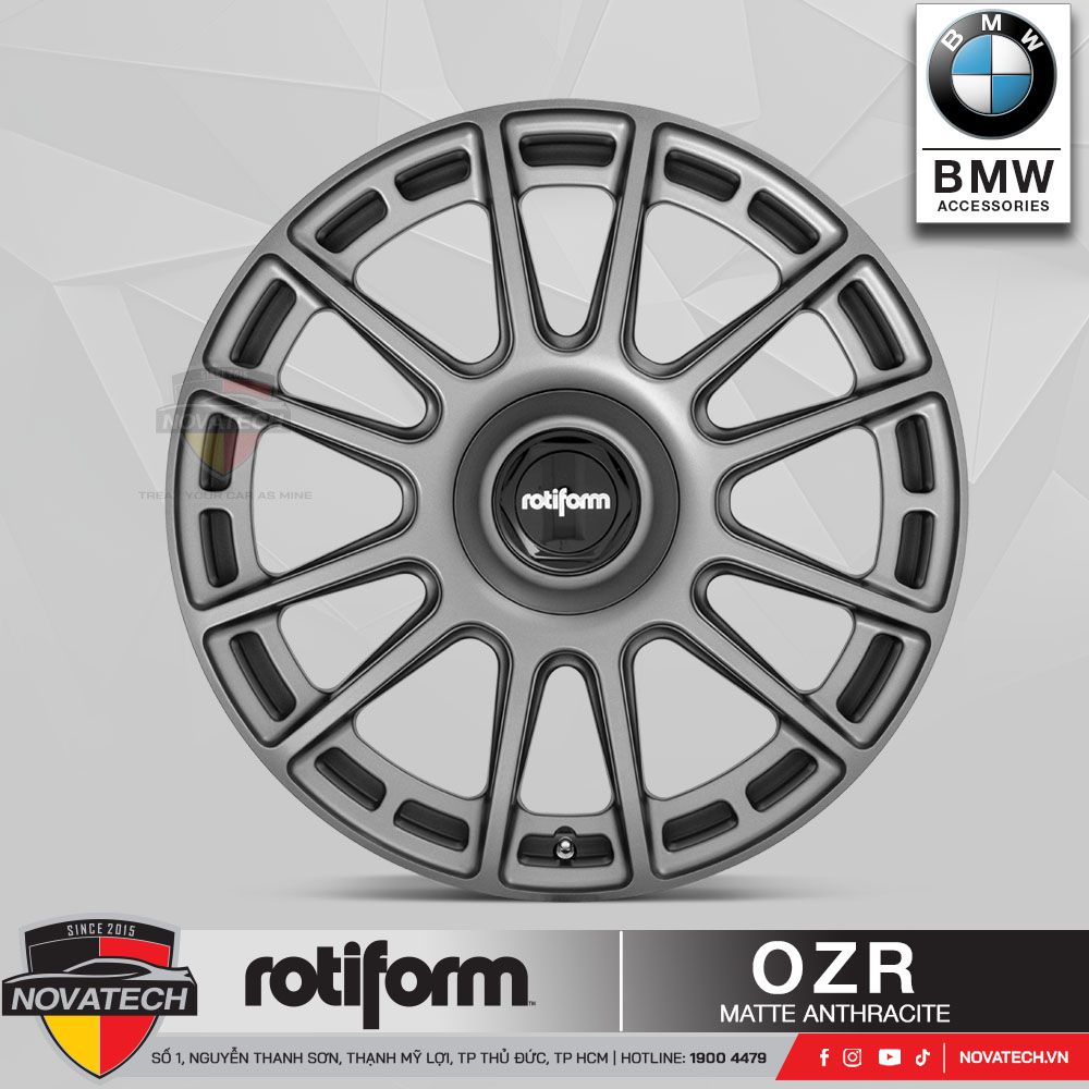 Mâm Rotiform R158 OZR – Matte Anthracite Thiết kế thể thao – Đẳng cấp vượt trội