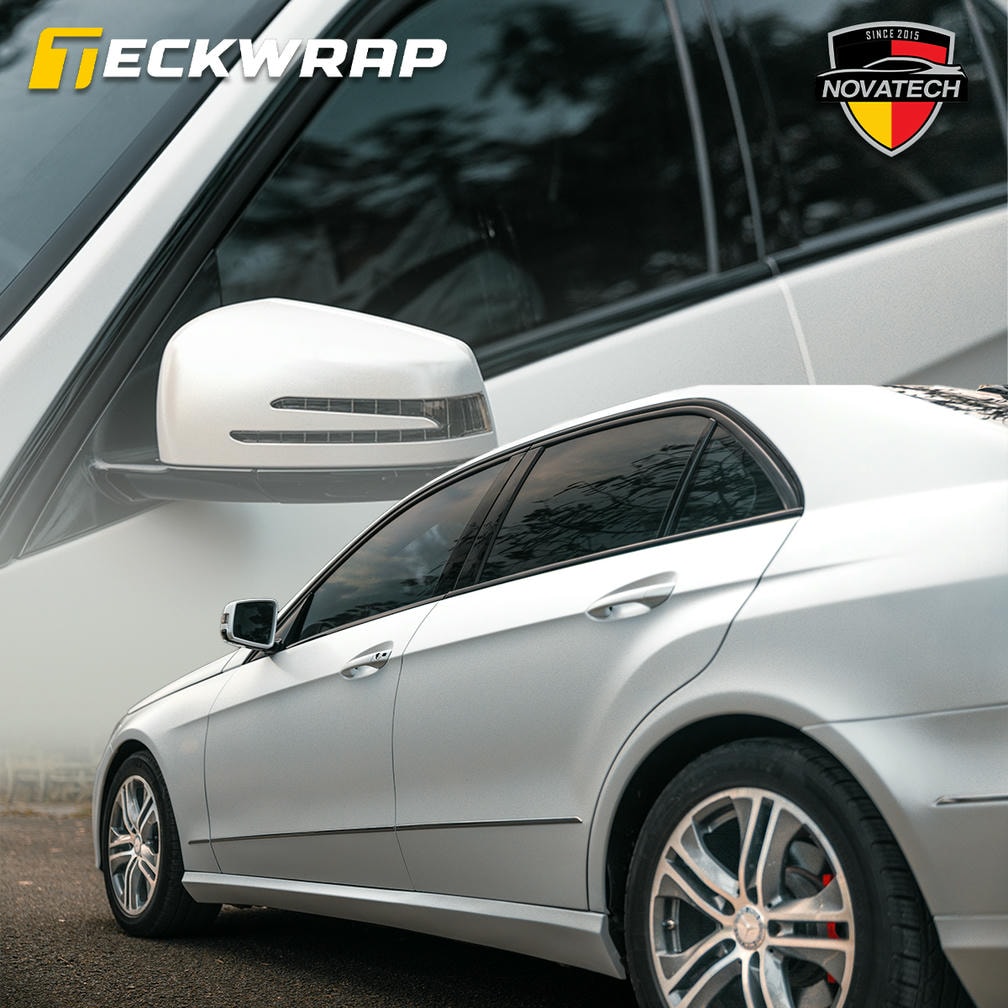 PPF TeckWrap SATIN PEARL WHITE (ECH01) cao cấp cho Mercedes E250