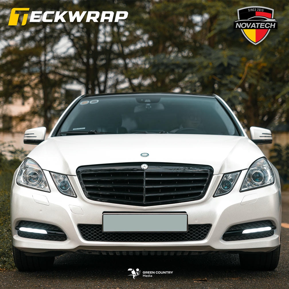 PPF TeckWrap SATIN PEARL WHITE (ECH01) cao cấp cho Mercedes E250